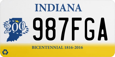 IN license plate 987FGA