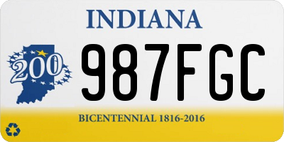 IN license plate 987FGC