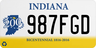 IN license plate 987FGD