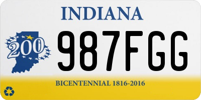 IN license plate 987FGG