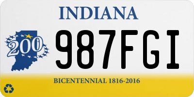 IN license plate 987FGI