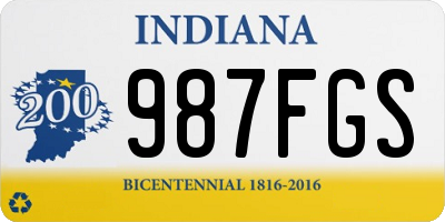 IN license plate 987FGS