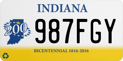 IN license plate 987FGY