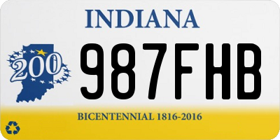 IN license plate 987FHB