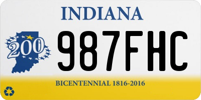 IN license plate 987FHC