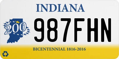 IN license plate 987FHN