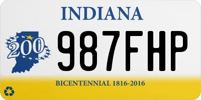 IN license plate 987FHP