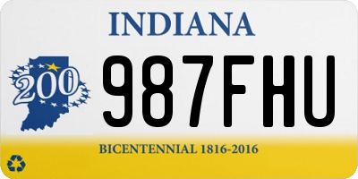 IN license plate 987FHU