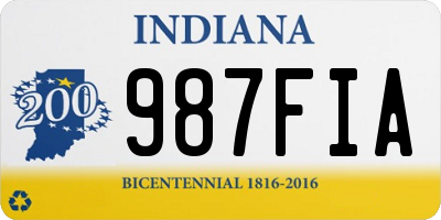 IN license plate 987FIA