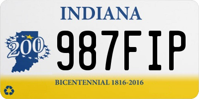 IN license plate 987FIP