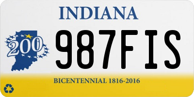 IN license plate 987FIS