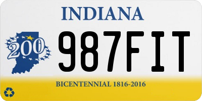 IN license plate 987FIT