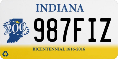 IN license plate 987FIZ