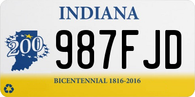 IN license plate 987FJD