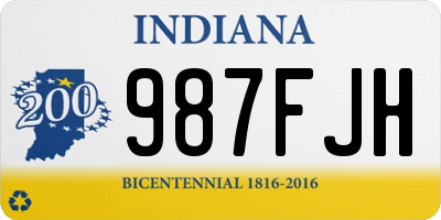 IN license plate 987FJH