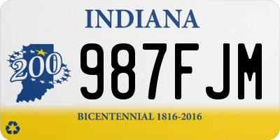 IN license plate 987FJM