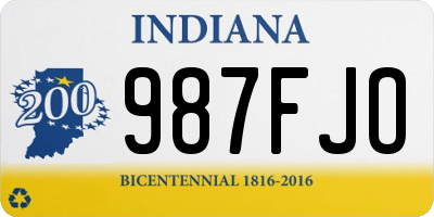 IN license plate 987FJO