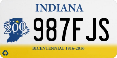 IN license plate 987FJS