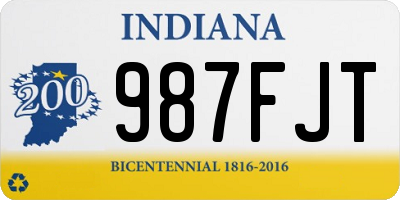 IN license plate 987FJT