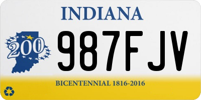 IN license plate 987FJV