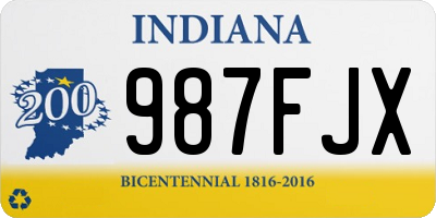 IN license plate 987FJX