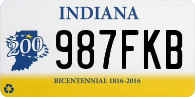 IN license plate 987FKB