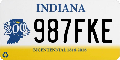 IN license plate 987FKE