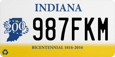 IN license plate 987FKM