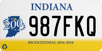 IN license plate 987FKQ