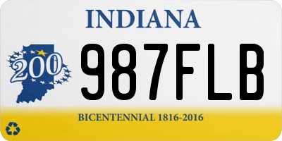 IN license plate 987FLB