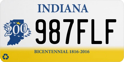 IN license plate 987FLF