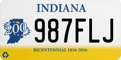 IN license plate 987FLJ