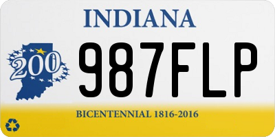 IN license plate 987FLP