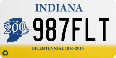 IN license plate 987FLT