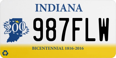 IN license plate 987FLW