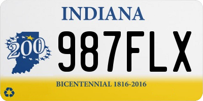 IN license plate 987FLX