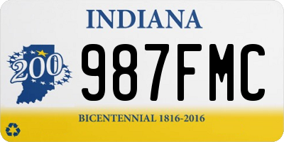 IN license plate 987FMC