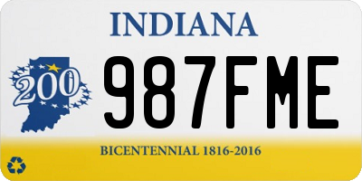 IN license plate 987FME