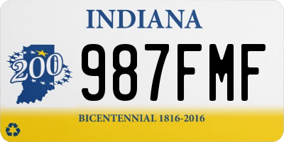 IN license plate 987FMF