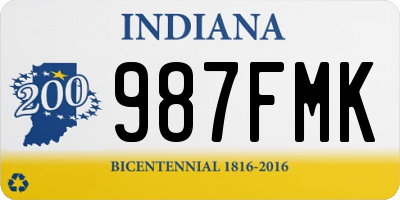 IN license plate 987FMK