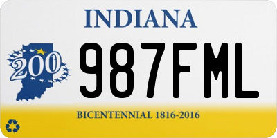 IN license plate 987FML