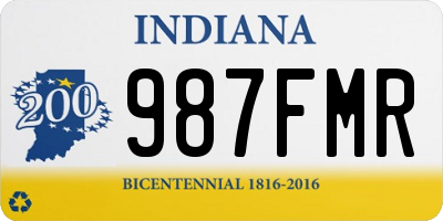 IN license plate 987FMR