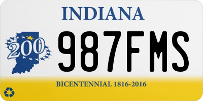 IN license plate 987FMS