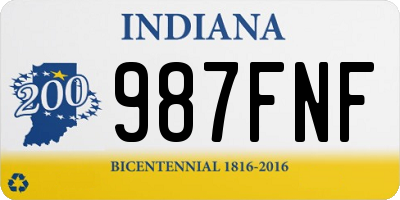 IN license plate 987FNF