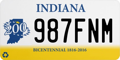 IN license plate 987FNM