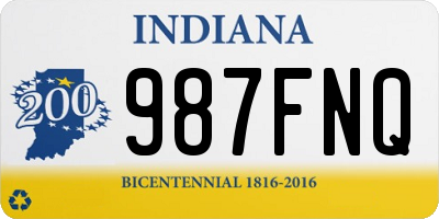 IN license plate 987FNQ