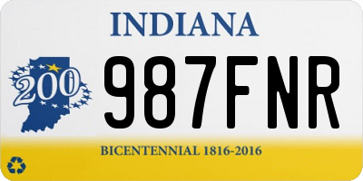 IN license plate 987FNR