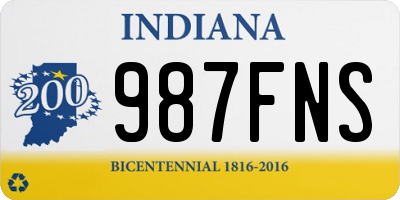 IN license plate 987FNS