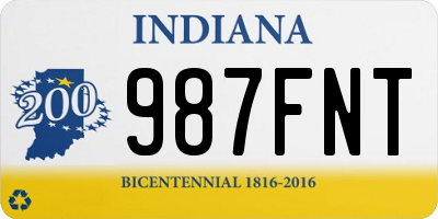 IN license plate 987FNT