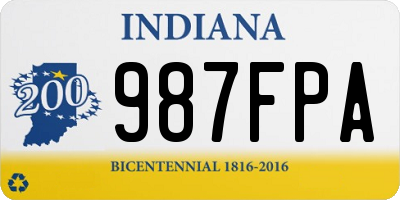 IN license plate 987FPA